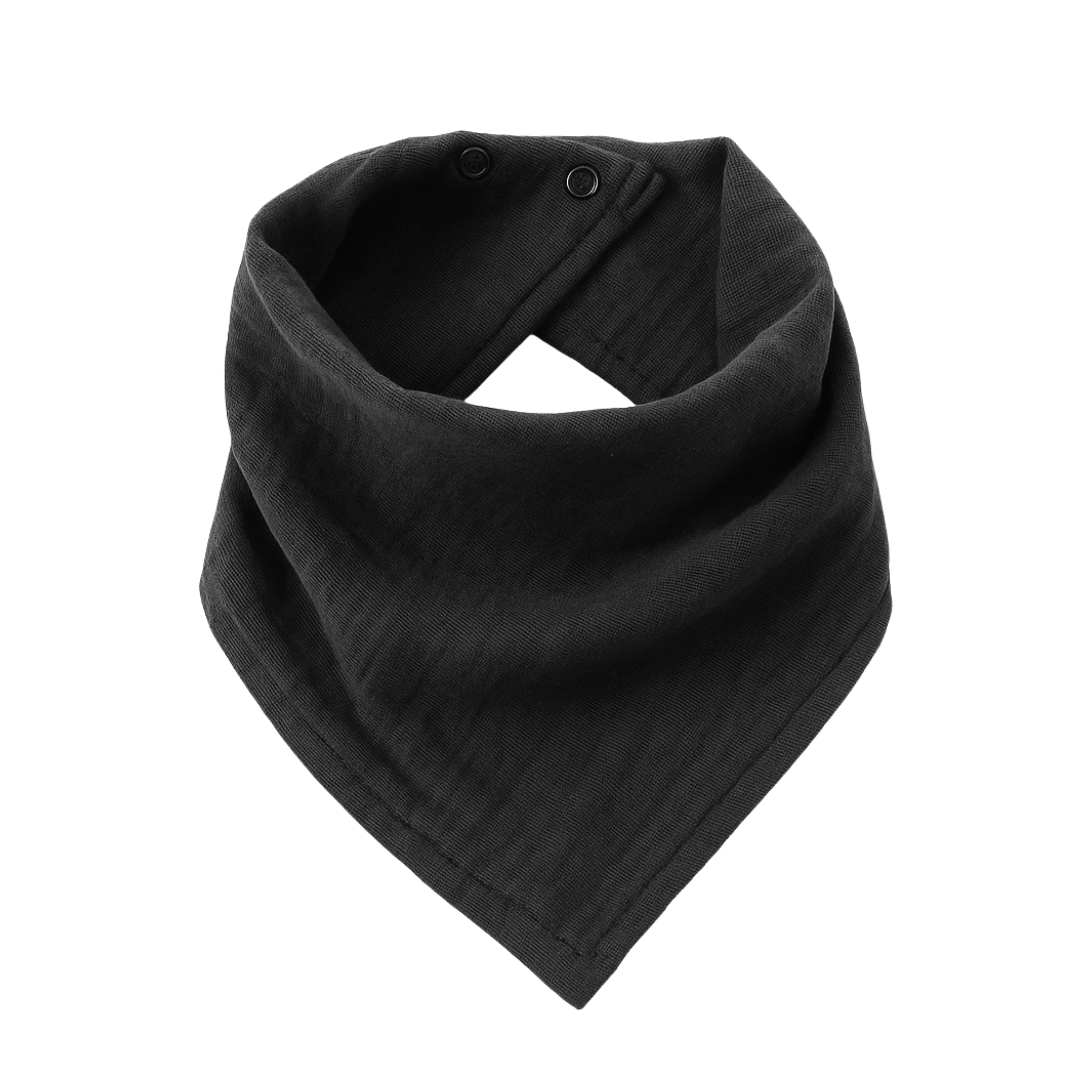 Black bib on a white background